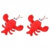 NUOBESTY 1Pc Homard En Peluche Poupée Mini Porte-Clés Animal En Peluche En Peluche Homard En Peluche Homard Homard Câlin Susp