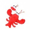 NUOBESTY 1Pc Homard En Peluche Poupée Mini Porte-Clés Animal En Peluche En Peluche Homard En Peluche Homard Homard Câlin Susp