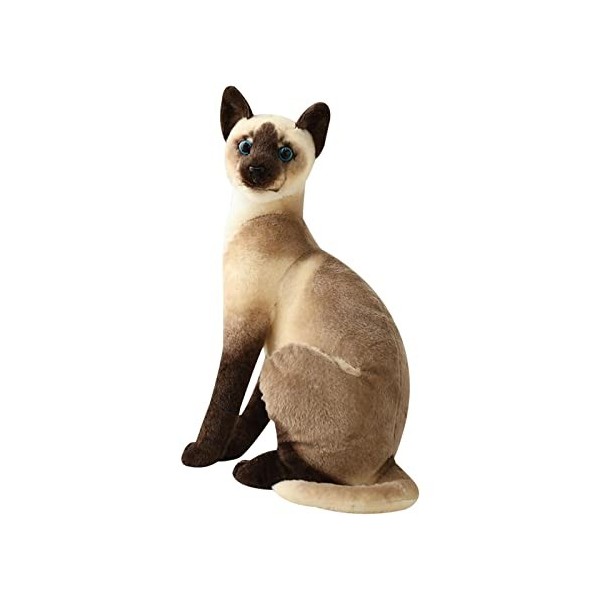 Amagogo Doux Chat en Peluche Jouet Animal en Peluche Rembourrage en Peluche Réaliste Mignon Simulation Siamois Chats pour Fil