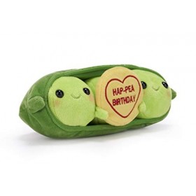 Posh Paws 37648 Swizzels Love Hearts Pete & Penelope HAP-Pea Jouet en Peluche Vert 23 cm