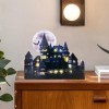 Décoration de château illuminée pour aquarium miniature et bureau