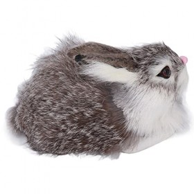 Lapin Gris Réaliste, Peluche Lapin Doux, Peluche Amical