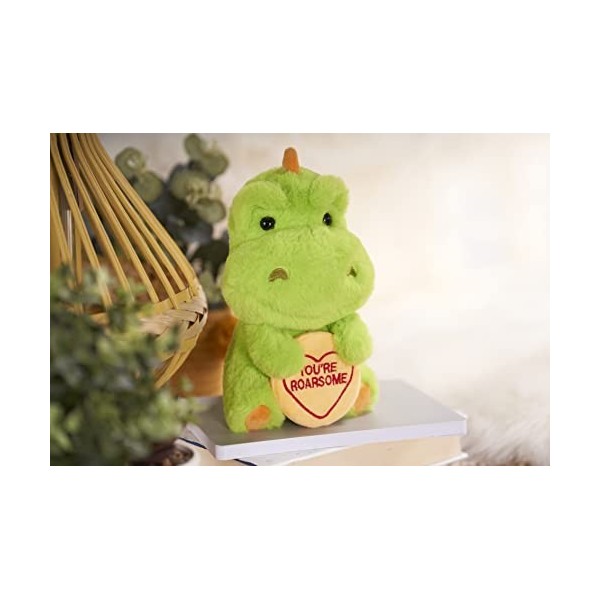 Posh Paws 37641 Swizzels Love Hearts Peluche Danny Le Dinosaure Youre Roarsome Vert 20 cm