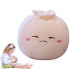 Umifica Jouets en Peluche à Presser, Oreiller apaisant en Peluche Bao Zi Expression, Jouets dNourriture Chinoise pour bébés 