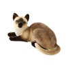 Sharplace Peluche Chat Siamois Poupée Réaliste Animal Cadeau pour Fille Garçon, styleC
