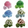 Porte-clés Tortue en Peluche, 6 Pièces Adorable Animal en Peluche Souple Pendentif Jouets en Peluche Mini Porte-Clés Petit An