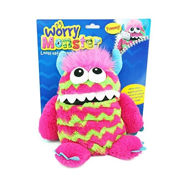 Worry Monster – Grande peluche douce avale-soucis pour enfants 35 cm par Lizzy®