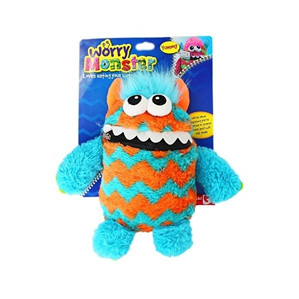 Worry Monster – Grande peluche douce avale-soucis pour enfants 35 cm par Lizzy®