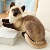 Vrai Chat en Peluche, 30cm Chat en Peluche couché en Peluche Chat Poupée en Peluche Chat réaliste Peluche Chat Chaton en Pelu