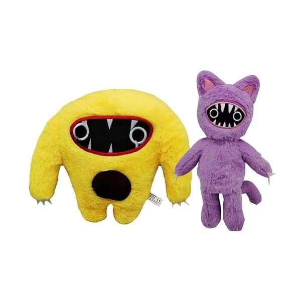 Peluches De La Série Joyville, Bienvenue À Joyville, Poupée En Peluche Chaton Violet À Dents Périphériques Populaire, Peluche