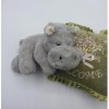 CHINOCO Peluche hippopotame allongé doux endormi doudou doudou peluche enfant bébé jouet cadeau L 20 cm