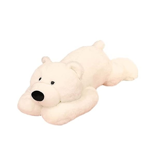 LOSOO Animal en Peluche lesté - Ours Polaire en Peluche lesté Doux,Ours Polaire Animal en Peluche Animal câlin Ours Polaire A