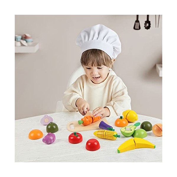 mysunny Fruits et légumes Jouets Bois de magnetique, Cuisine Enfant