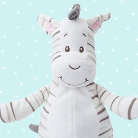 VFM - Zebra Assis Banie Plux pour les bébés - Safari Club Super Soft Cuddly Tot Fabric avec des détails brodés - Gosh! Dessin