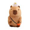 Jouet en peluche Capybara | Poupée en peluche Capybara 20 cm | Capybara animal en peluche mignon avec des bulles grincement o