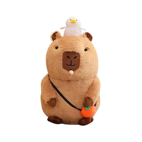 Jouet en peluche Capybara | Poupée en peluche Capybara 20 cm | Capybara animal en peluche mignon avec des bulles grincement o
