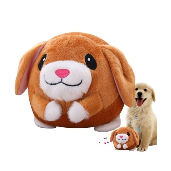 Eteslot Jouet pour Chien - Balle en Peluche Active - Jouet interactif pour Chien - Balle en Peluche pour Chat et Chien - Joue