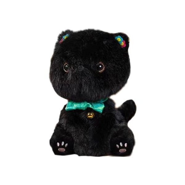 Peluche de chat, animal en peluche de chat mignon, jouets en peluche de, peluche de chat noir et blanc, jolie poupée dours d