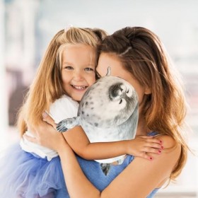 Kirdume Jouets en Peluche de Phoque - Jouet en Peluche - Oreiller en Peluche Doux avec Un Joli Motif danimal en Peluche, Jou