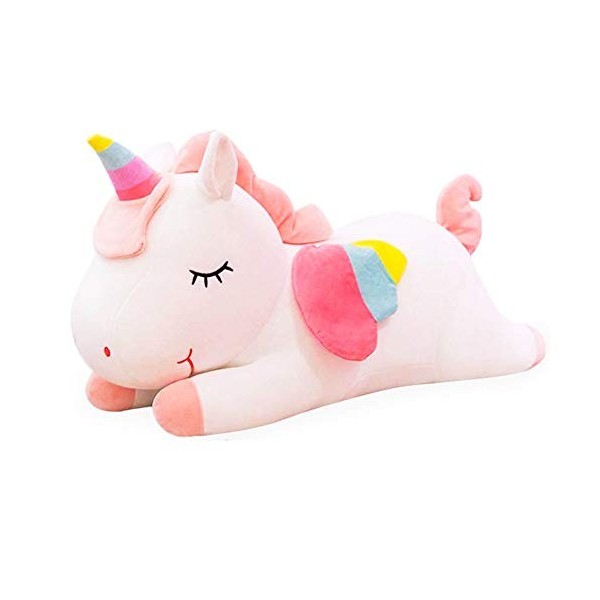 Ousyaah Poupée en Peluche Licorne Mignonne, Oreiller Licorne Arc-en-ciel, Poupée en Peluche Douce, Cadeaux Créatifs en Peluch