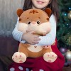 Bakermiche Jouet en Peluche Pelucheuse en Peluche Oreiller Poupée Tigre Mignonne Peluche Jouets Oreiller de poupée créative C