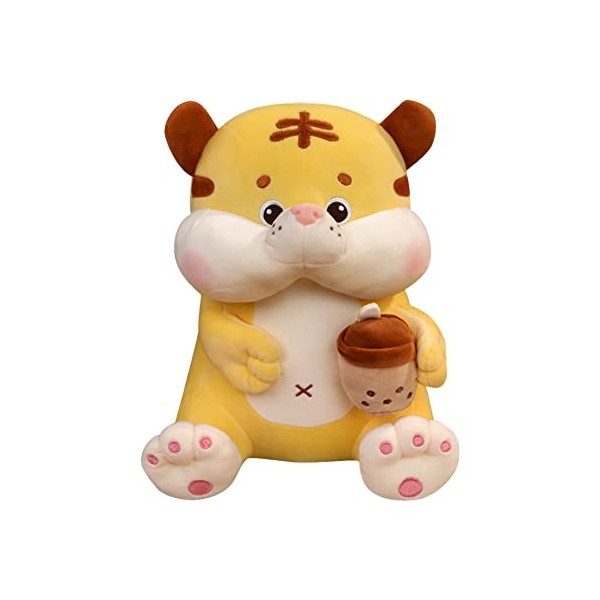 Bakermiche Jouet en Peluche Pelucheuse en Peluche Oreiller Poupée Tigre Mignonne Peluche Jouets Oreiller de poupée créative C