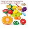 JZK 25 x Jouer à Couper la Nourriture pour Les Enfants Faire Semblant de Cuisine Jouet Alimentaire en Plastique Fruits légume