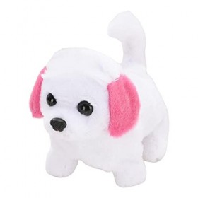 Qianly Jouet dinteraction électrique en peluche pour chien de compagnie qui aboie, sassoit, marche et secoue la queue avec 