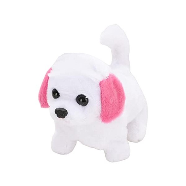 Qianly Jouet dinteraction électrique en peluche pour chien de compagnie qui aboie, sassoit, marche et secoue la queue avec 