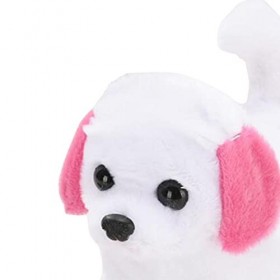 Qianly Jouet dinteraction électrique en peluche pour chien de compagnie qui aboie, sassoit, marche et secoue la queue avec 