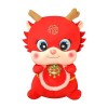 Maodom Poupée Dragon du Nouvel an Chinois | Mascotte de Dragon en Peluche de Dessin animé pour 2024 | Poupées en Coton Confor