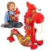 Niktule Peluche Dragon Chanceux | 2024 Motif Floral Année de la Mascotte du Dragon 9,84 Pouces,Année du Dragon Mascotte Drago