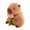 Genikeer Peluche Capybara farcie,Kawaii Peluches Capybara Jouet - Couvre-tête Amovible, Adorable Peluche Capybara, Jouet pour