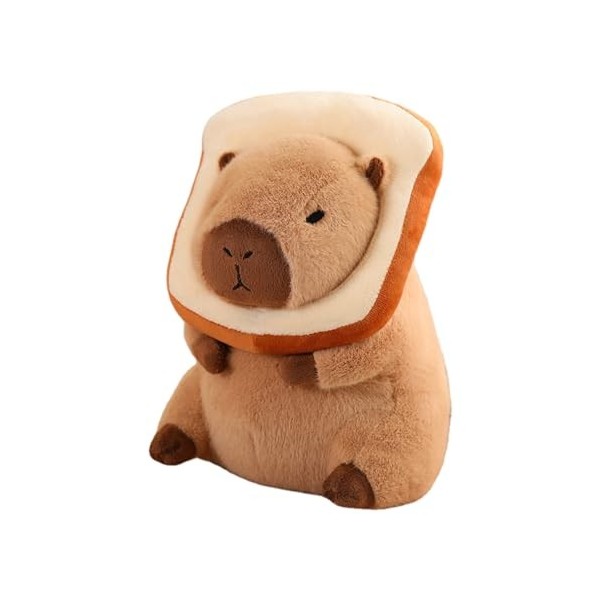 Genikeer Peluche Capybara farcie,Kawaii Peluches Capybara Jouet - Couvre-tête Amovible, Adorable Peluche Capybara, Jouet pour