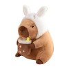 Genikeer Peluche Capybara farcie,Kawaii Peluches Capybara Jouet - Couvre-tête Amovible, Adorable Peluche Capybara, Jouet pour