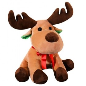 Katutude Peluche Renne 35cm, Jouets en Peluche Mignons de Noël de Renne Animal en Peluche Peluche Cerf Noel Jouet en Peluche 