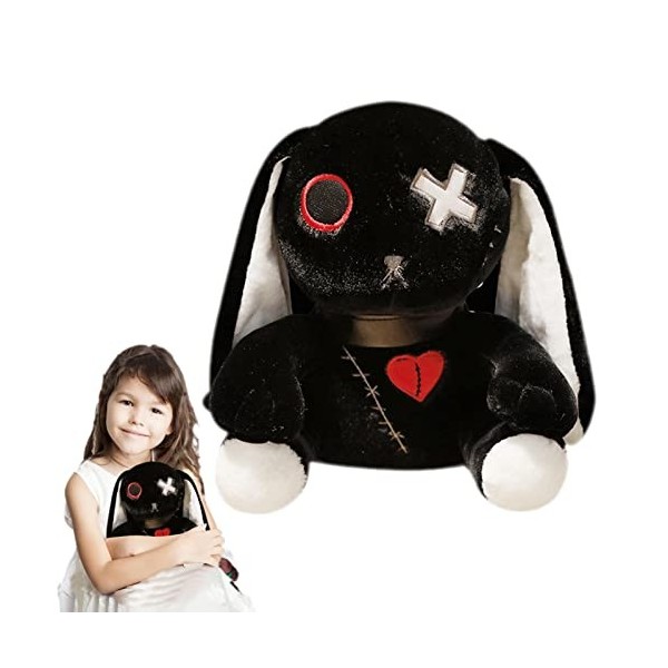 puzzlegame Lapin en Peluche dhalloween | Lapins Gothiques en Peluche,Pâques Halloween Noël Lapin en Peluche Cadeau pour 14 A