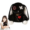 puzzlegame Lapin en Peluche dhalloween | Lapins Gothiques en Peluche,Pâques Halloween Noël Lapin en Peluche Cadeau pour 14 A