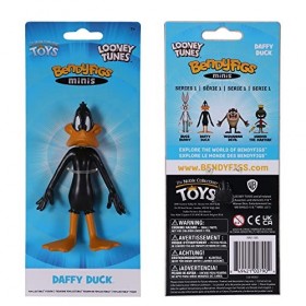 BendyFigs The Noble Collection Looney Tunes Mini Daffy Duck - 4.5in 11.5cm Noble Toys Miniature Bendable Figure Posable Dol