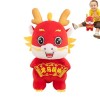 Dragon chinois en peluche - Animal en peluche dragon 2024 - Animal en peluche Dragon 3D, jouet de poupée danimal chinois de 