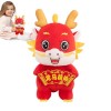 XIAOXIAOYU Jouet Dragon Chinois en Peluche - Animal en Peluche Dragon 3D | Peluches de Mascotte de Dragon de Dessin animé de 