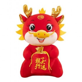 Adorable poupée de dragon en peluche, jouet de dragon chinois en peluche, poupée en peluche de bébé dragon, Poupée mascotte d