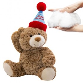 Niesel Ours en Peluche avec des Fleurs 12 Pouces, Peluches Douces Ours Animal Poupée, Cadeau en Peluche de la Saint-Valentin 