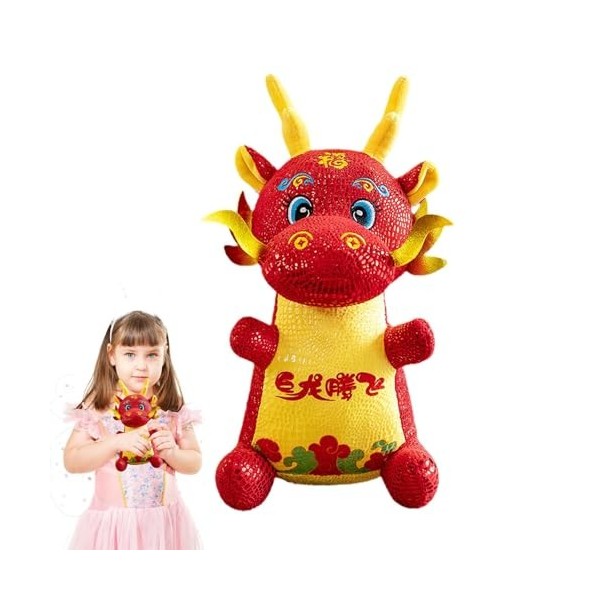 BUKISA Animal en Peluche Dragon, Jouet en Peluche Dragon | Poupée de Dragon d’Ornement de Mascotte Douce,Souvenir de bénédict