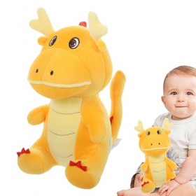 HERSIL Mascotte de Dragon de la Fête du Printemps | Peluches Traditionnelles en Peluche de Dessin animé de Mascotte de Dragon