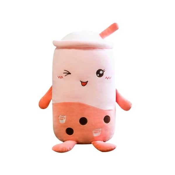 Peluche Bubble Tea 25 Cm - Morbido Cuscino A Forma Di Boba Con Espressioni Simpatiche, Regalo Originale