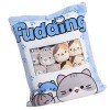 Voiakiu Mignon Snack Oreiller Animaux en Peluche, Jouets Pudding Décoratif Amovible Poupées Creative Jouet Cadeaux pour Ados 