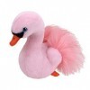 TY, Schwan Pink Beanie Babies-Peluche Odette Le cigne 15cm, TY41034, Rose