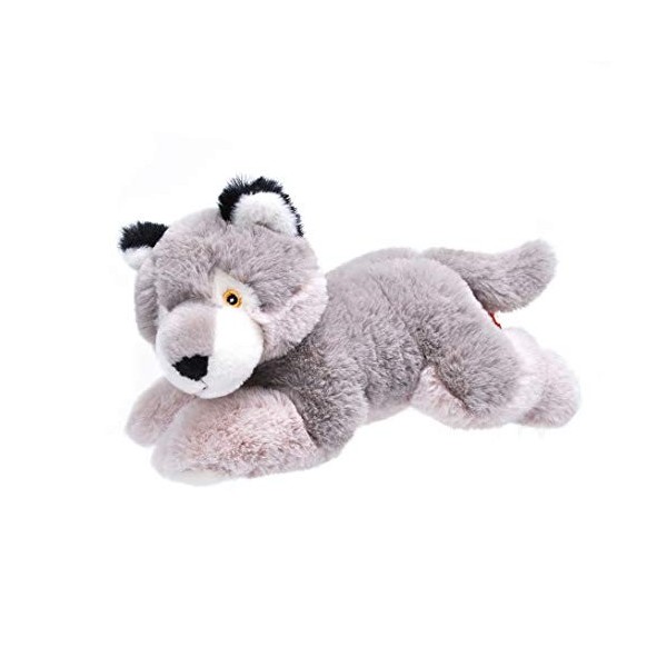 Wild Republic Ecokins Mini Loup, Animal en Peluche 20 cm, Jouets Écologiques, Cadeaux pour Bébés, Fabrication Artisanale Util