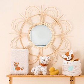 Nattou Hochet en Peluche, Boris Le Panda Rouge, env. 20 cm, Végétalien, Boris & Jungo, Orange